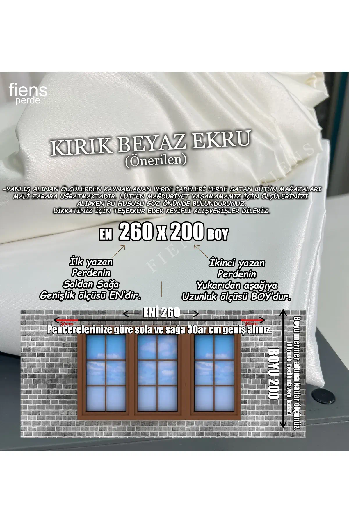 BEYAZ SATEN GÜNEŞLİK PERDE